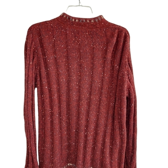 Woolrich Ruby Heather Tweed Wool Blend 1/4 Zip Ribbed Knit Sweater  X-Large XL - Picture 3 of 11